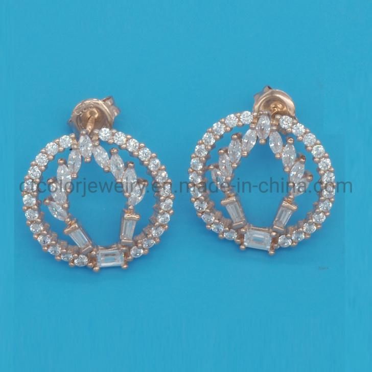 Fashion Jewelry High Quality 18K Gold Plated 925 Sterling Silver Earrings