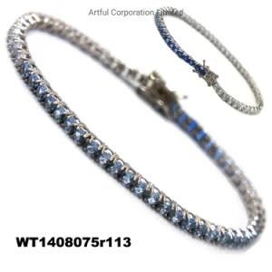 2020 New Style Blue Gradual Silver Bracelet