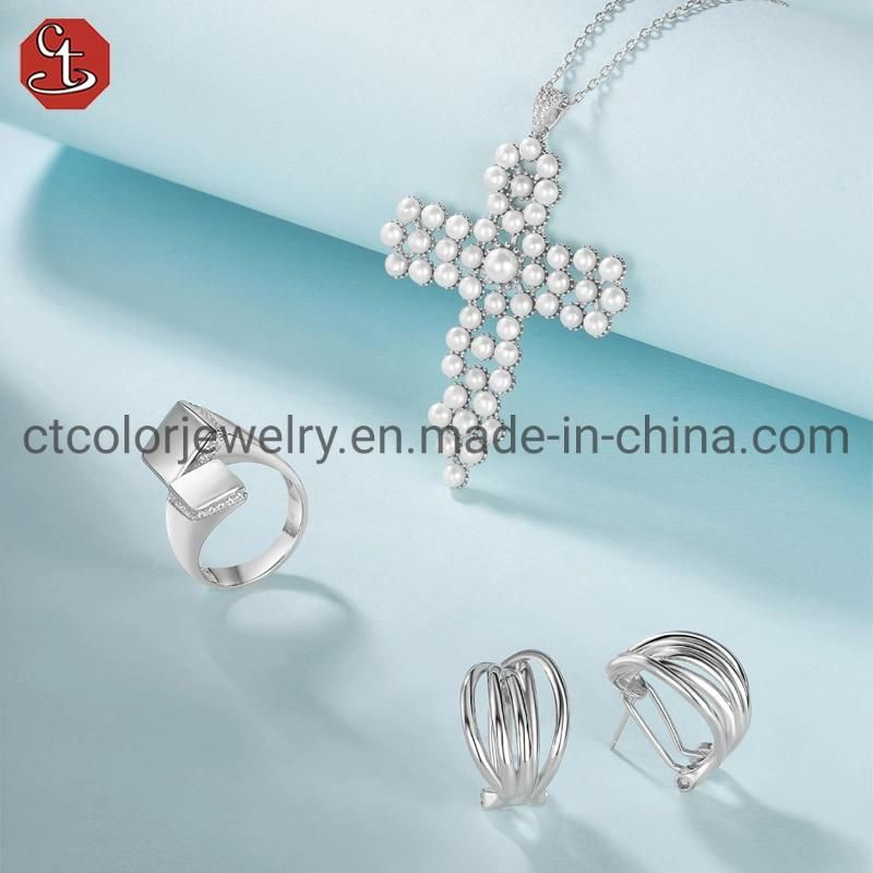 Jewelry Silver Plated Plain Ladies Fashion Earrings