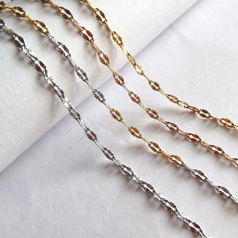 Popular 18K Gold Plated Stainless Steel Necklace for Ladies Bracelet Anklet Handmade Craft Design