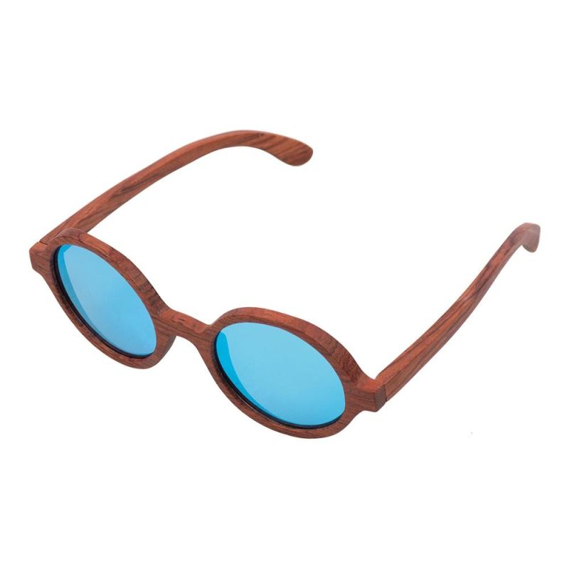 China Suppliers Vintage Women OEM Color Lens Wooden Sunglasses
