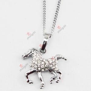 Silver Running Horse Pendant Necklace for Gift