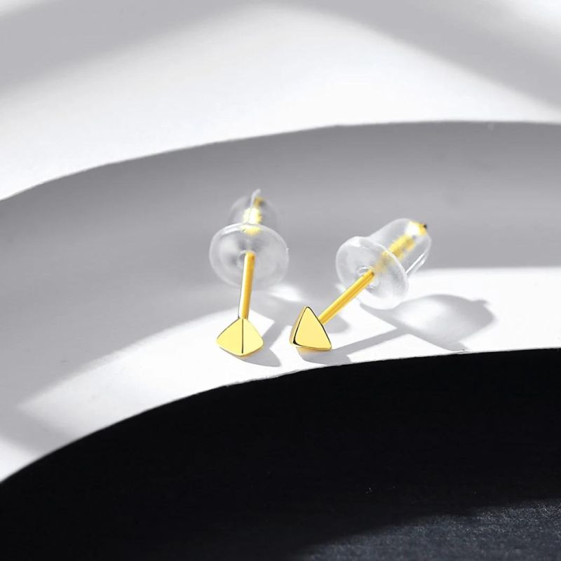 Hot-Selling Triangular Prism Earrings S925 Silver Studs