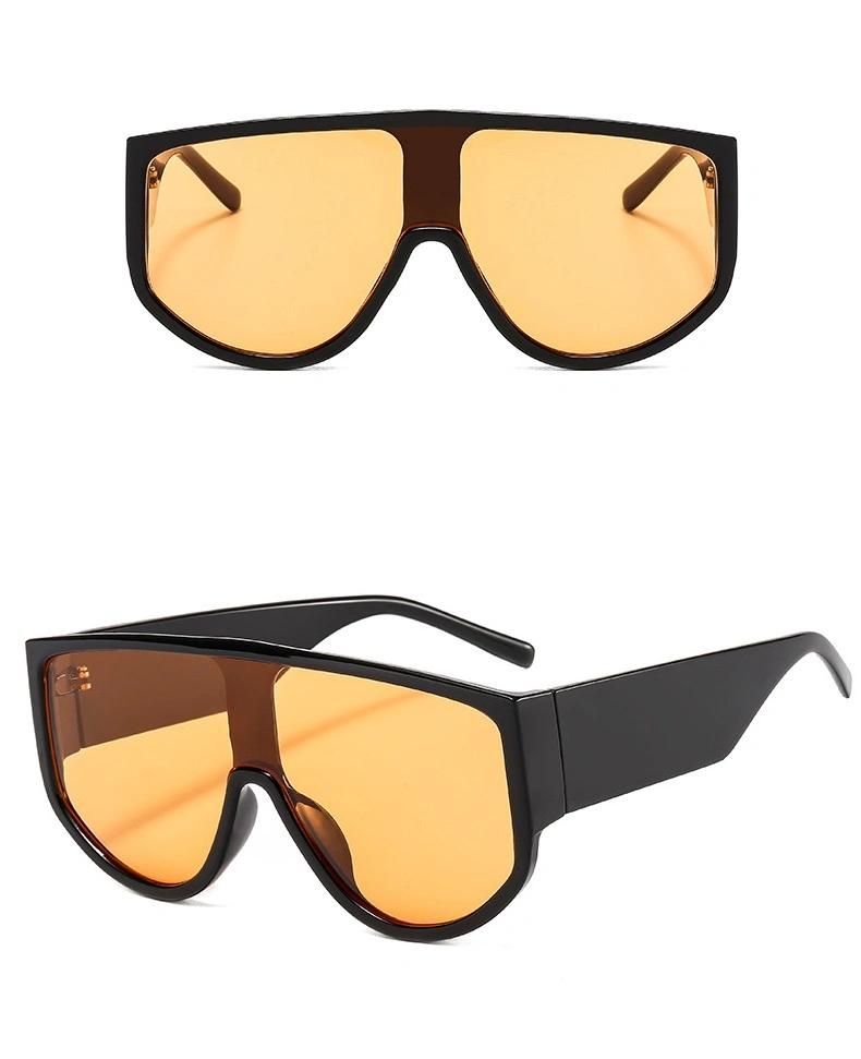 2020 Big Frame Retro Sunglasses One-Piece Lens Sunglasses