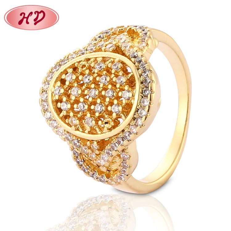 Women 18K Gold Plated Silver Stainless Steel Engagement Finger Wedding Rings Fashion Jewelry Design