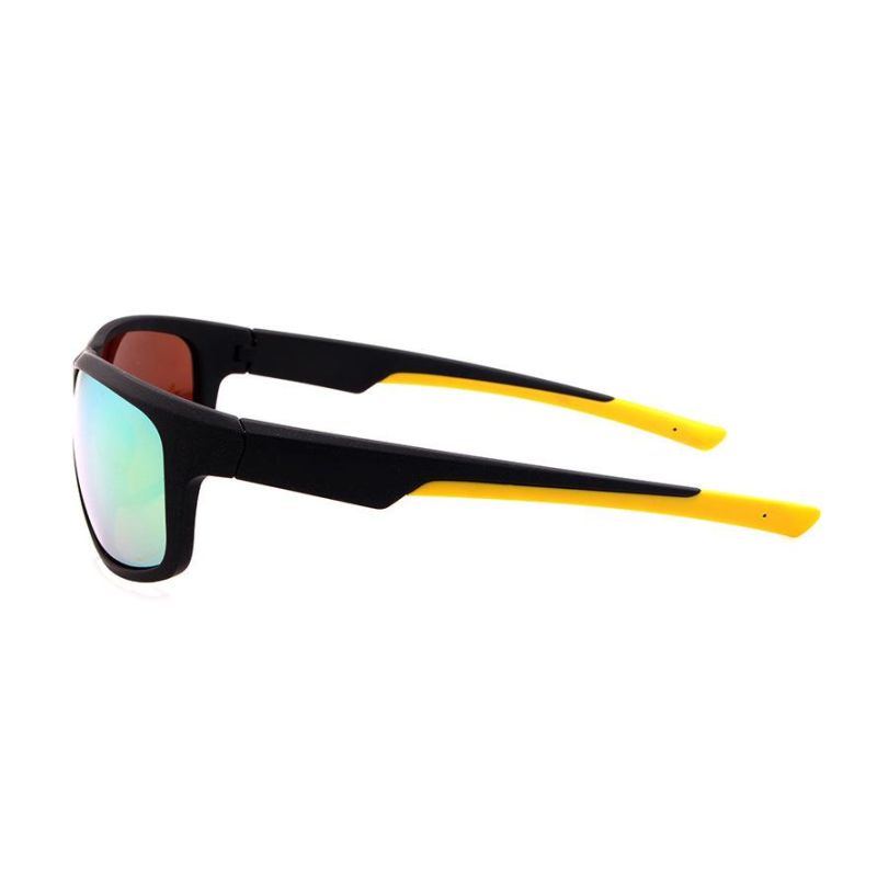 2017 Stylish Cycling Sports Sunglasses with Yellow Rubber