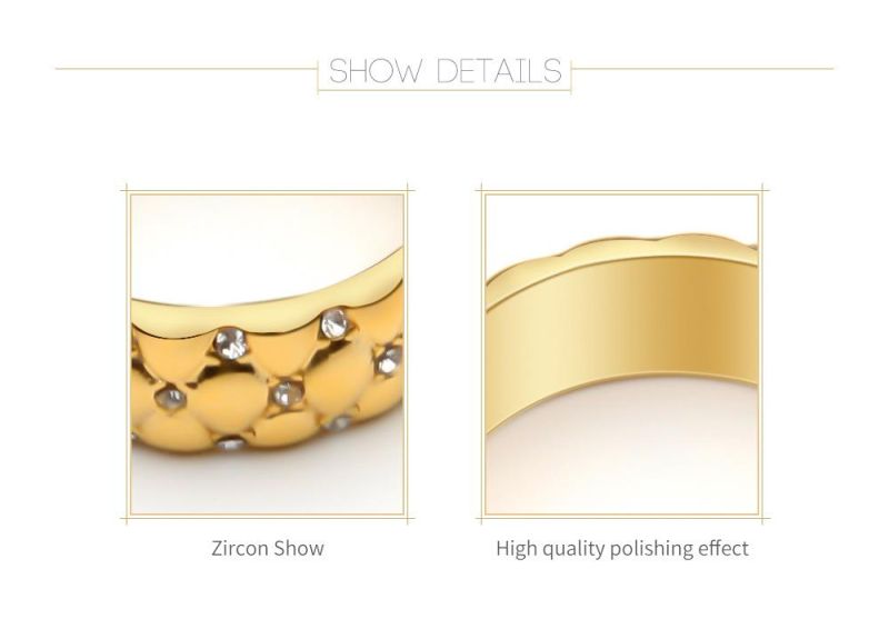 Fashion jewelry Eternity Chic Copper Rings with Cubic Zircon