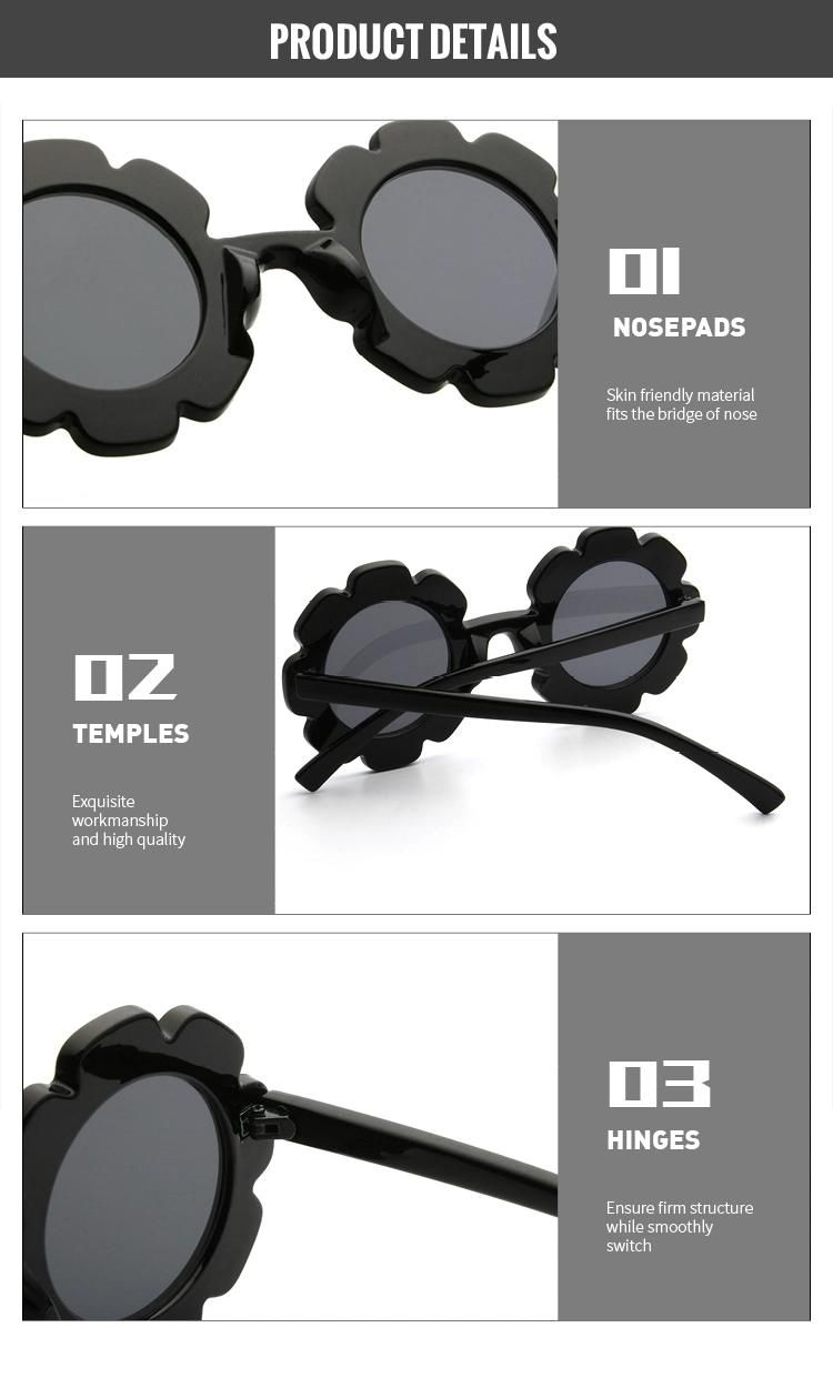 Fancy Custom Flower Boys Girls Sun Glasses Shades Kids Sunglasses