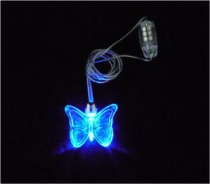 Flashing Butterfly Shape Necklace (QNK-100)