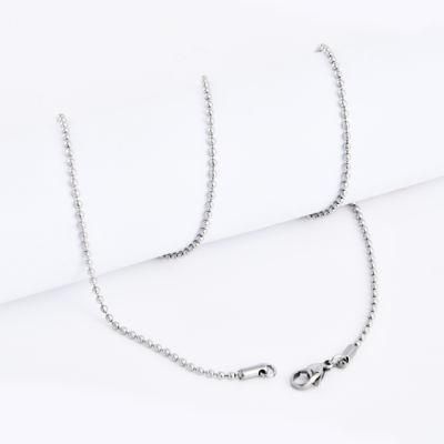 Factory Supplier 18&quot; 20&quot; 22&quot; 24 Inch Stainless Metal Fashion Jewelry Balls Chain Rose Gold Plated Bangle Bracelet Necklace Jewelry