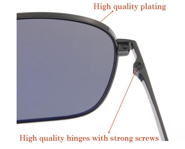 Hot Selling Rectangular Polarized New Popular Durable Metal Unisex Sunglasses