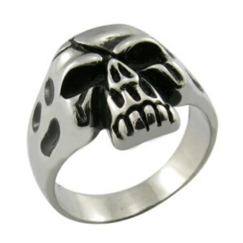 Biker Ring Stainless Steel Jewelry Ring Cool Skull Ring