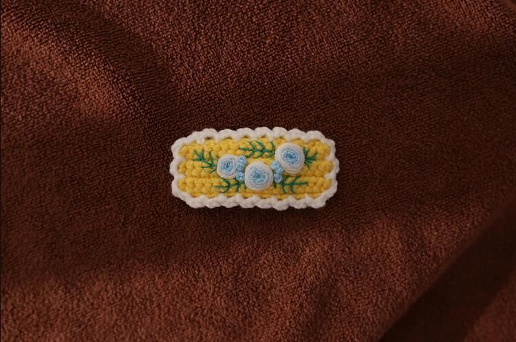 Crochet and Embroidery Snap Hair Clips Accessory Ym237