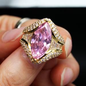 Finger Rings Pink Zircon Brass Fashion Jewellery Rings