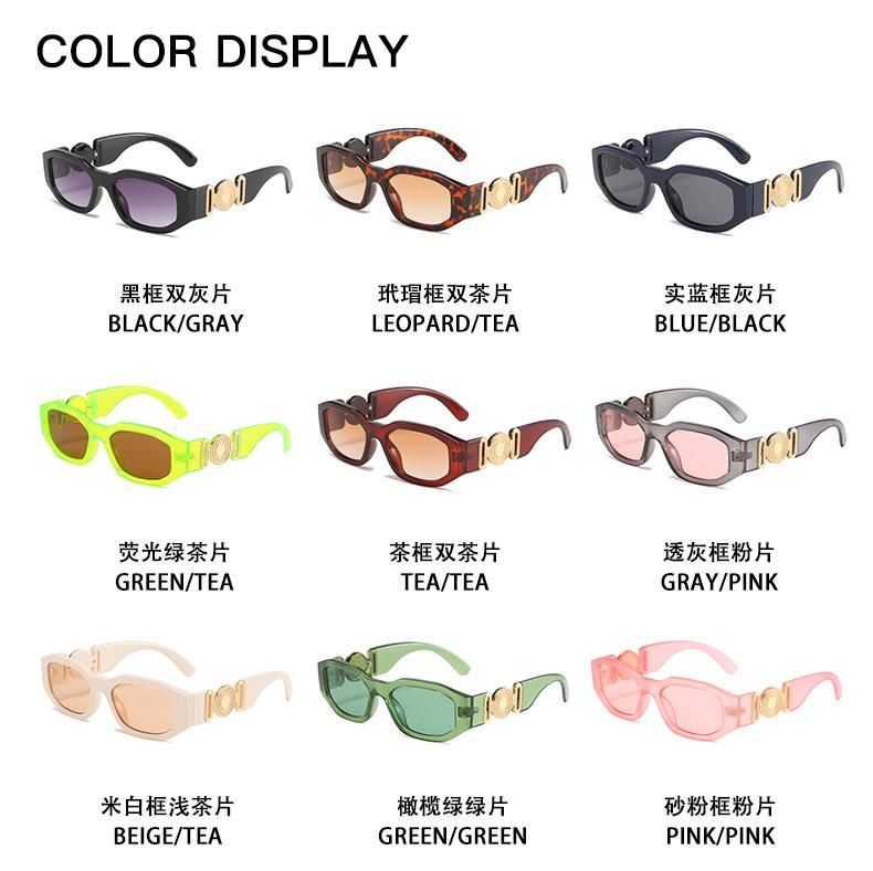 Metal Hinge Sunglasses European and American Trend Small Frame Sunglasses Retro Polygonal Personality Sunglasses