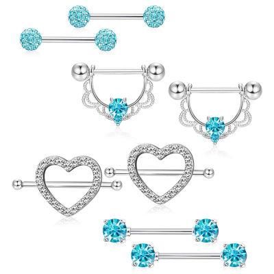 316L Surgical Steel Nipple Ring Piercing Set