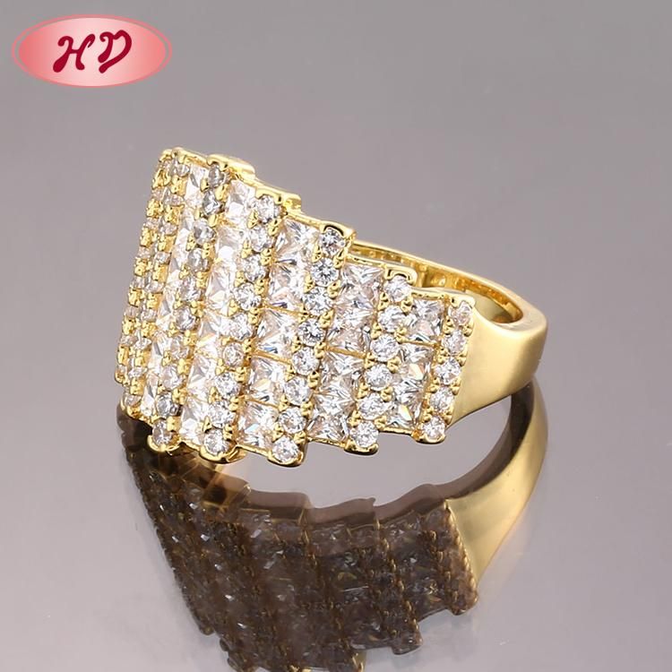 Women Silver 18K Gold Plated Stainless Steel Engagement Finger Wedding Rings Fashion Jewelry Design