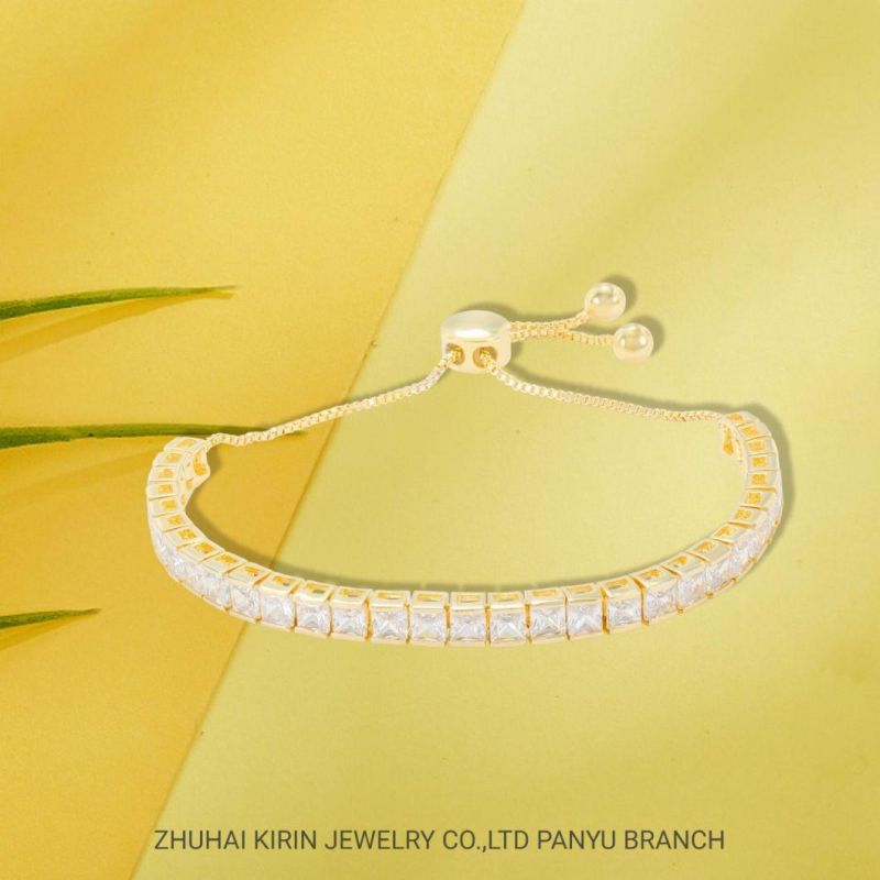 Customized Production Adjust Chain 9K, 10K, 14K, 18K White Gold & Diamond Bracelet Jewelry Jewellery