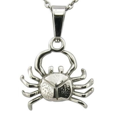 Stainless Steel Silver Custom Seafood Jewelry Crab Pendant