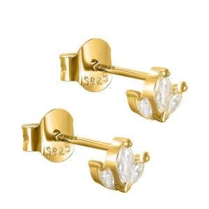 2021 Hot Sale New Creative Fashion Diamond 925 Sterling Silver Zircon Earrings Gold Micro Zircon Ear Studs