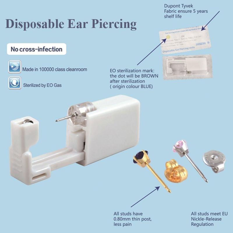 Disposable Safe Sterile Piercing Unit for Gem Nose Studs Piercing