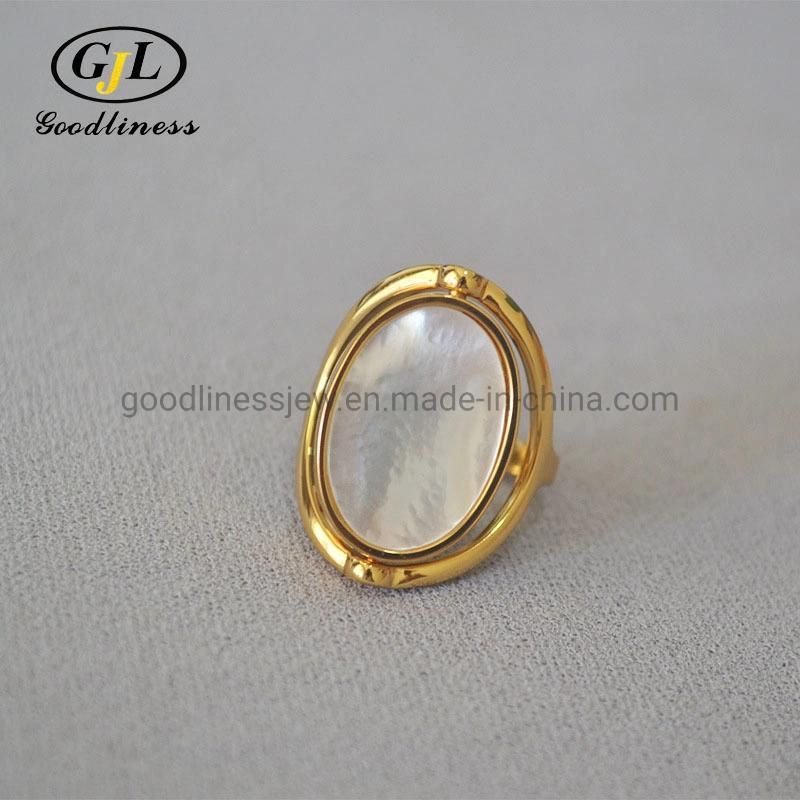 Wholesale Original Design Double-Sided Rotating Shell Mother Shell Ring