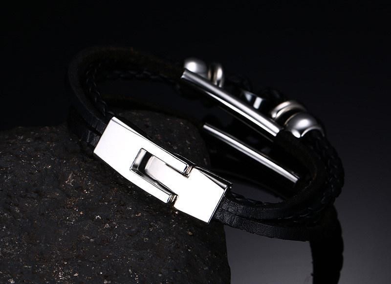 Interlock Fashion Bracelet Leather Men Bracelet