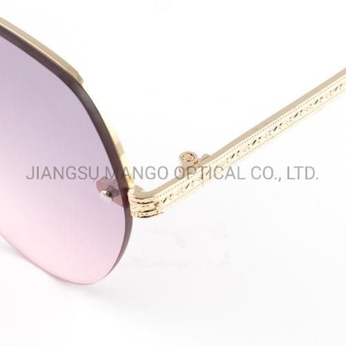 Palm Beach Curve Shape Golden Temples Sunglasses