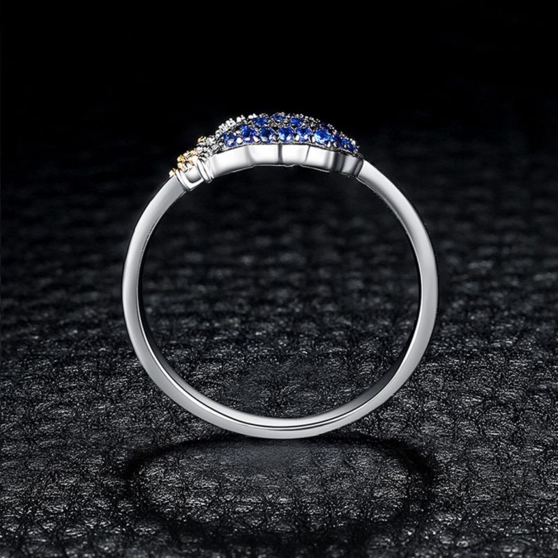 Fashion Jewelry Sky Clouds Sunny Days Created Blue Spinel Ring 925 Sterling Silver Wholesale