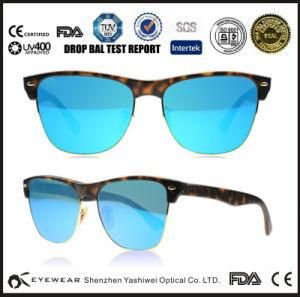 Half-Rim Classic Blue Polarized Sunglasses