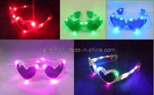 Heart-Shaped LED Flashing Party Glasses (QY-LS100)