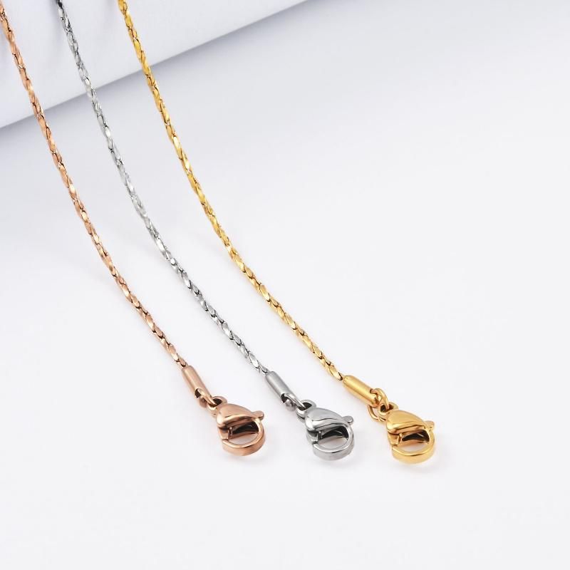 Popular Fashion Accessories Stainless Steel Necklace Twist Boston Chain for Beaded Jewelry and Layering Necklace Design