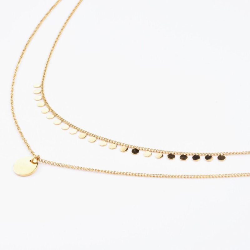 Fashion Jewellery Necklace for Lady 18K /14kgold Plated Custom Jewel with Round Pendant