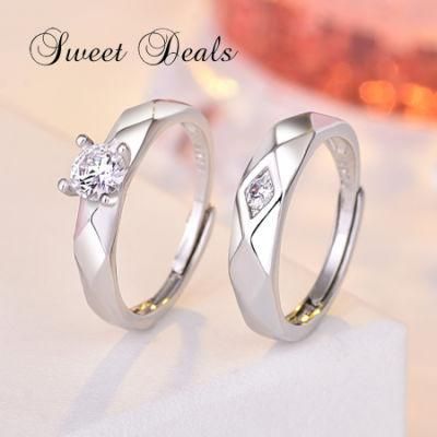 Fashion Faceted Diamond Open Ring Fashion Jewelry