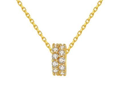 Hot Selling Hip Hop Jewelry Women Gold Plated Cubic Zircon Necklace