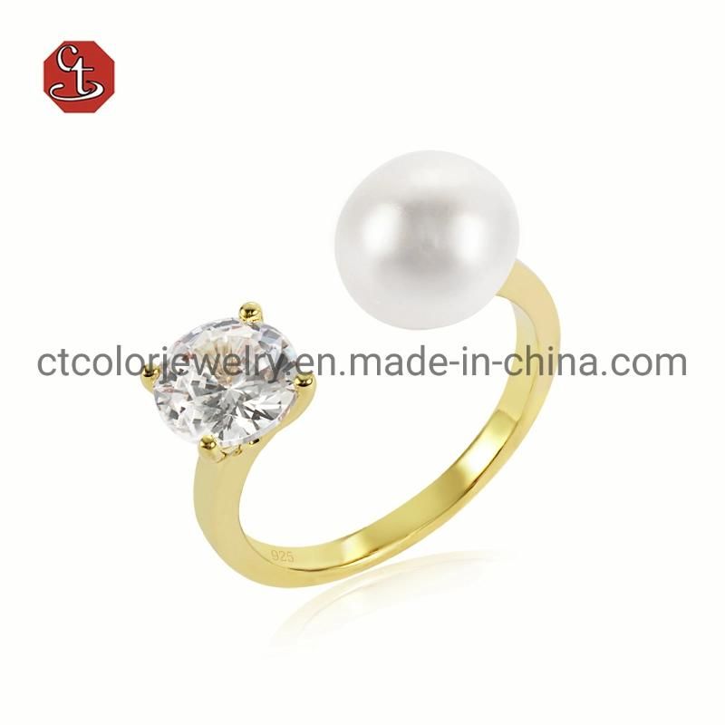 Fresh water Pearls 925 Sterling Silver Finger Rings Jewelry
