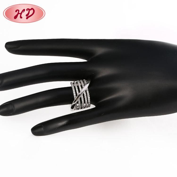 Fashion Women Accessories Elegant Lady Ring Plating Inlay Zircon Rings