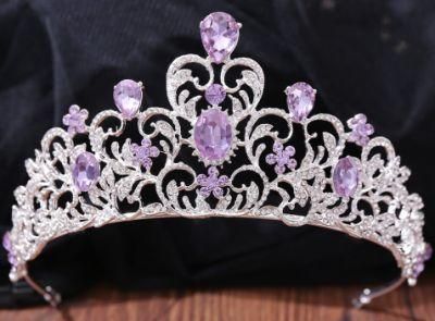 Wedding Lt Siam Stone Tiara Crown. Bridal Tiara Crown. Factory Direct Wholesale