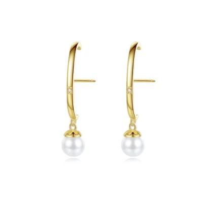 Natural Freshwater Pearl Silver Stud Earring for Women