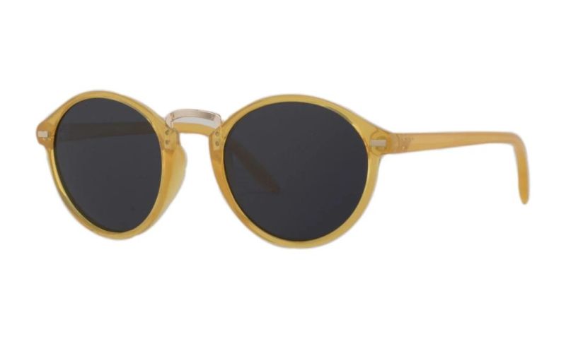 Fashionable Ladies Plastic Sunglasses with Metal Decoration