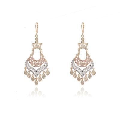 Three-Color Gold-Plated Pendant Earrings Fashion Ladies Charm Earrings