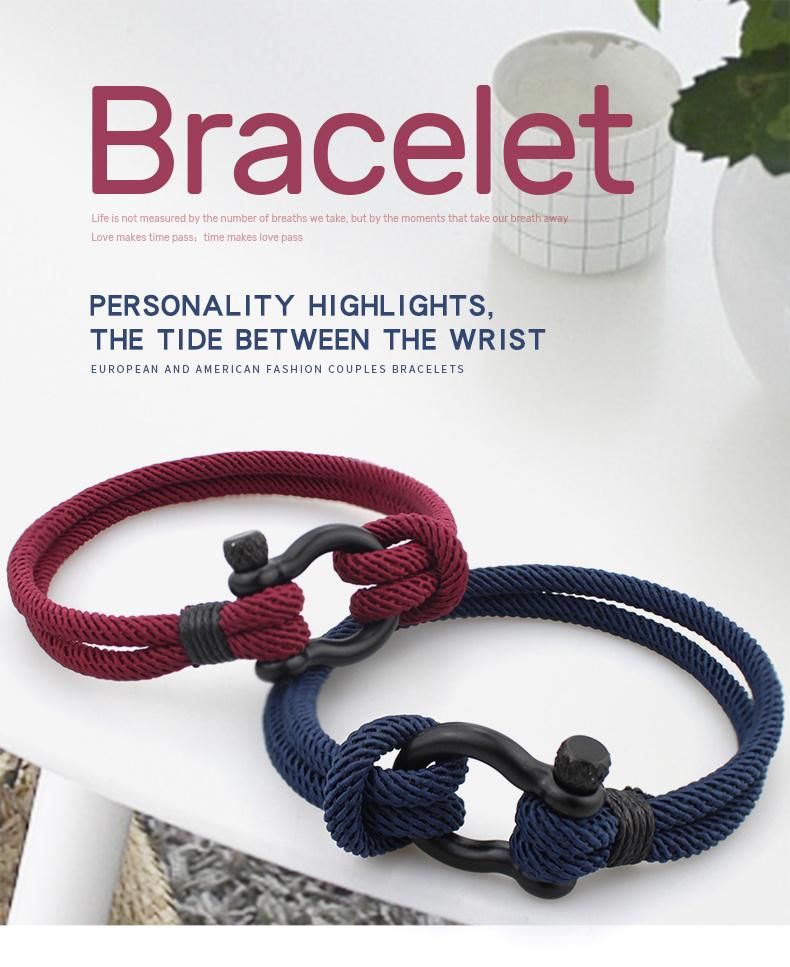 Minimalism Nordic Style Polyester Metal Bracelet