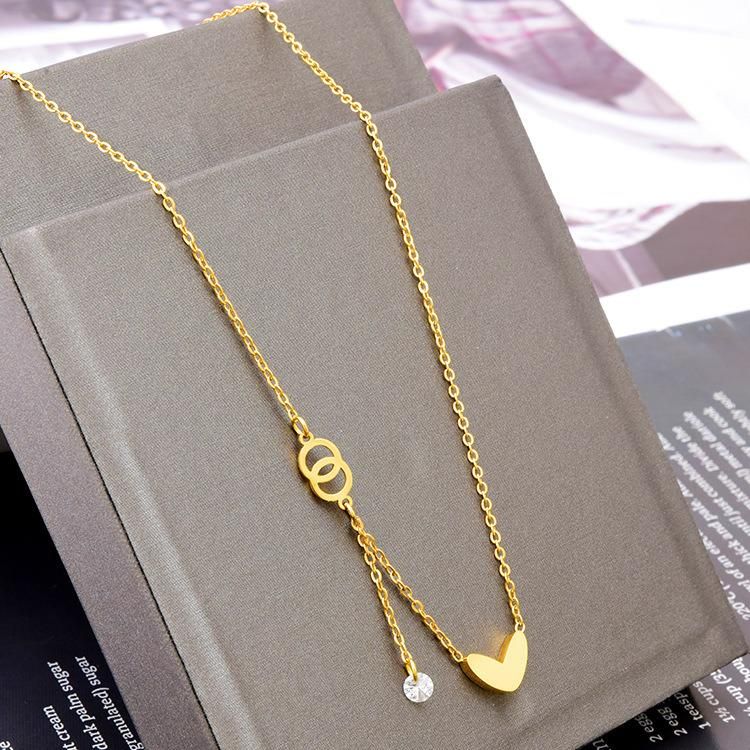 Manufacturer Custom Neckless High Quality Non Tarnish Gold Plated Stainless Steel Jewelry Waterproof Necklaces