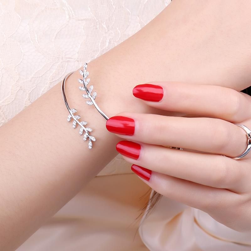 Adjustable Cuff Bangle Bracelet 925 Sterling Silver Fashion Jewelry Friendship Gift