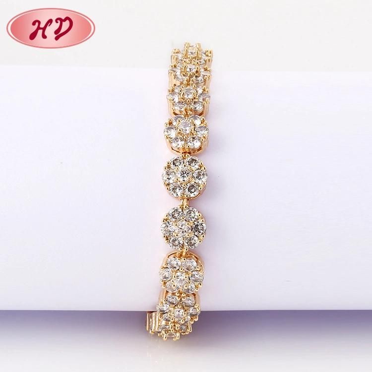 Fashion Jewellery 18K Gold Color Zircon Charms Bracelet