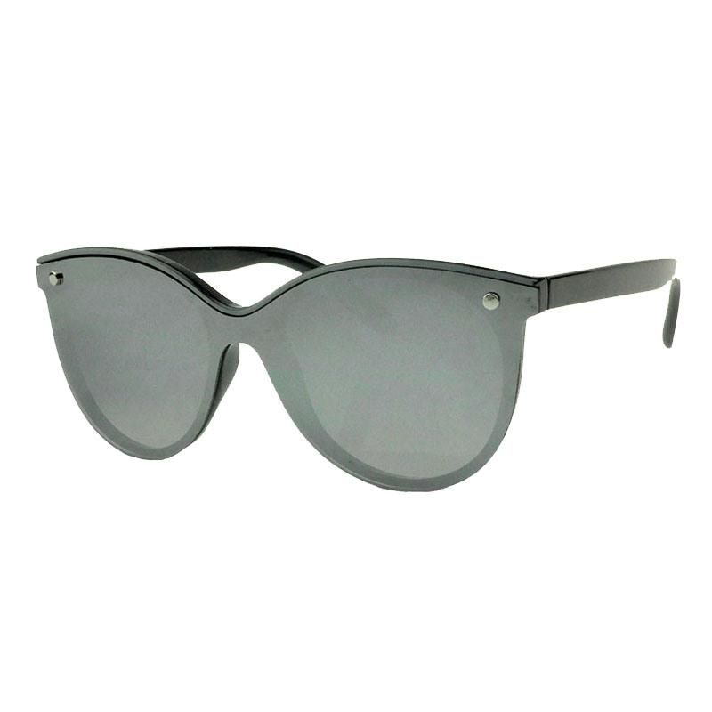 2018 Round Shape One Piece Flat Lens Sunglasses