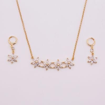 Costume Wholesale Fashion Imitation Stainless Steel Gold Silver Charm Jewelry with Earring Sets Pendant Necklace