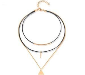 Women Girl Black Leather Chokers Multilayer Chain Necklaces Short Neck Choker Necklace Choker Quality Super Value Sale