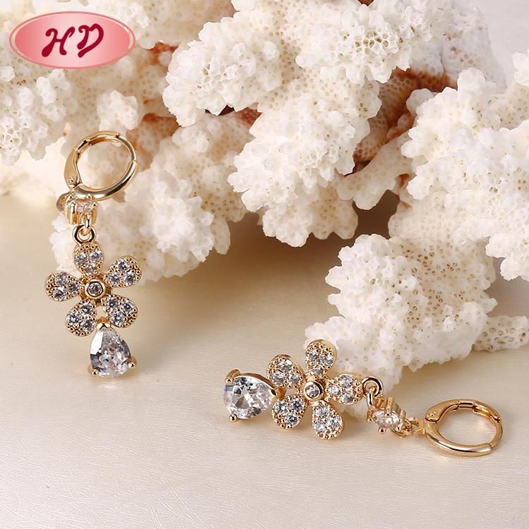 2020 Factory Directly Sale 18K 24K Indian Gold Drop Earring Jewelry for Women