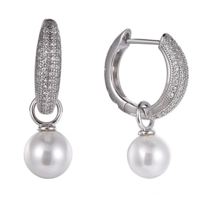 Fashion Jewelry Silver Pearl Earring